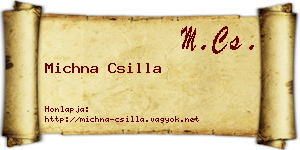 Michna Csilla névjegykártya